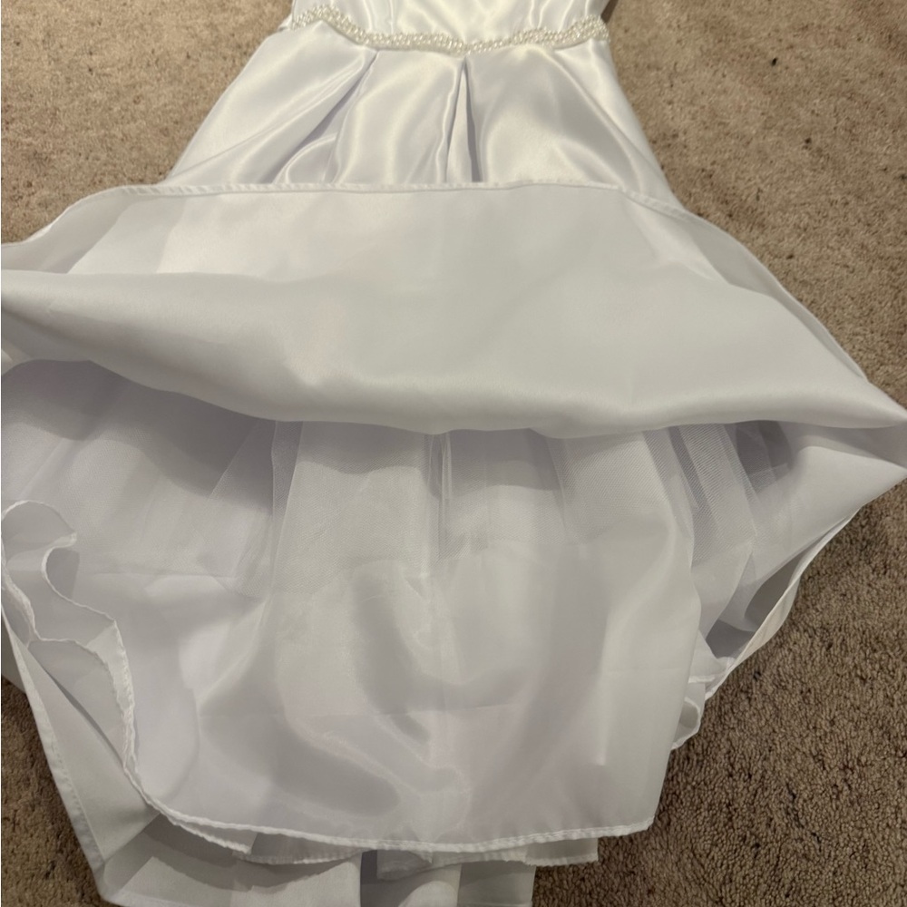 Elegant White Kids Dress - Picture 5 of 14